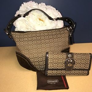 Coach vintage purse and wallet set